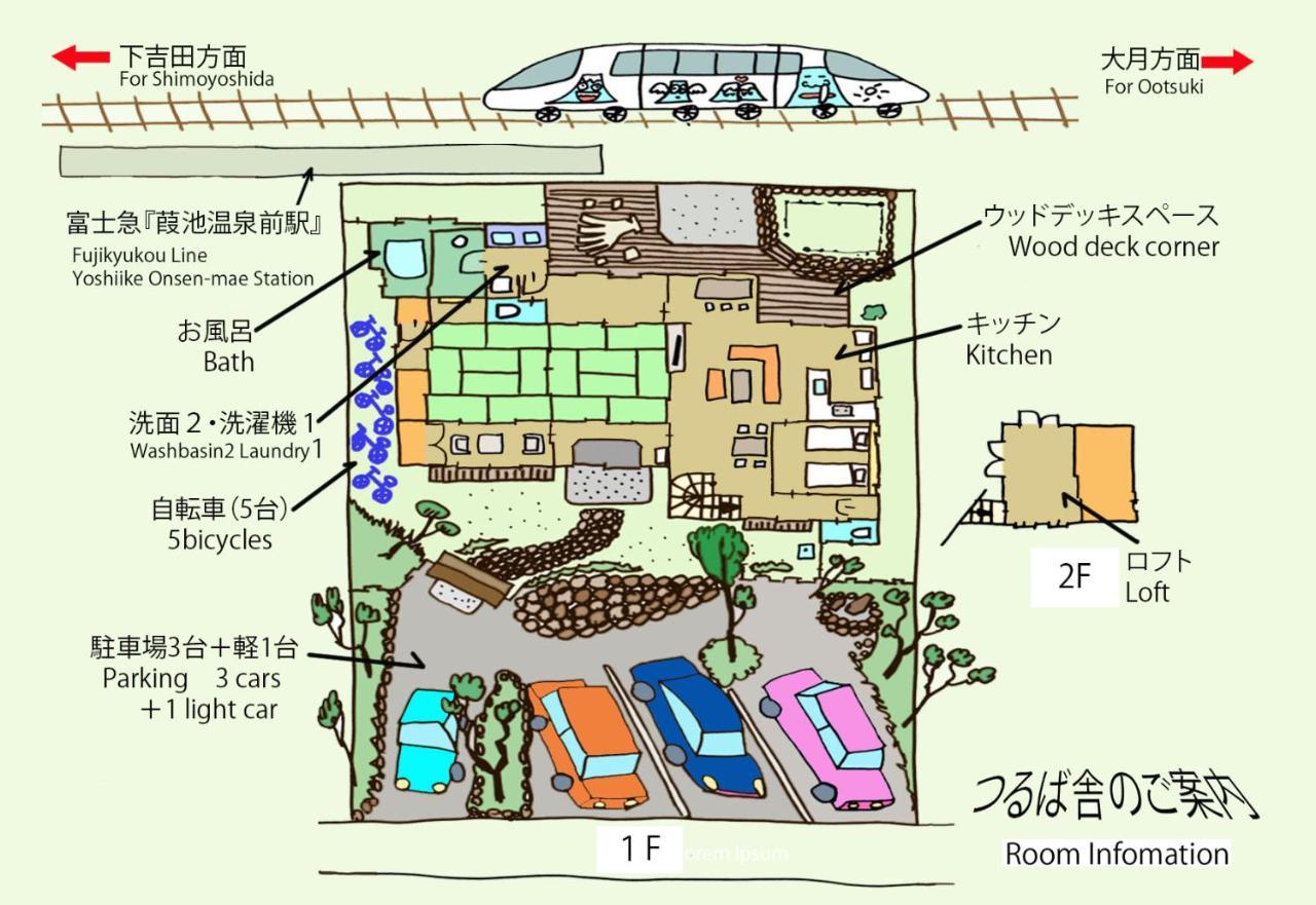 つるば舎 Villa Fujiyoshida Luaran gambar